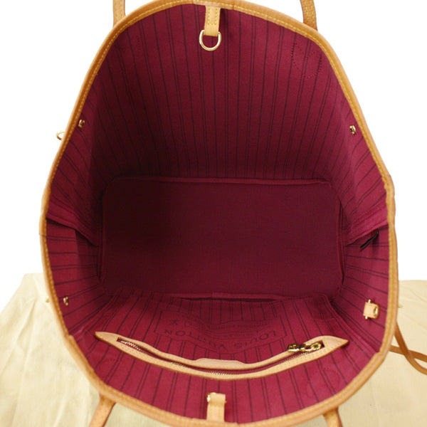 LOUIS VUITTON Neverfull MM Monogram Canvas Tote Bag Brown