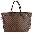 LOUIS VUITTON Neverfull GM Damier Ebene Shoulder Bag Brown