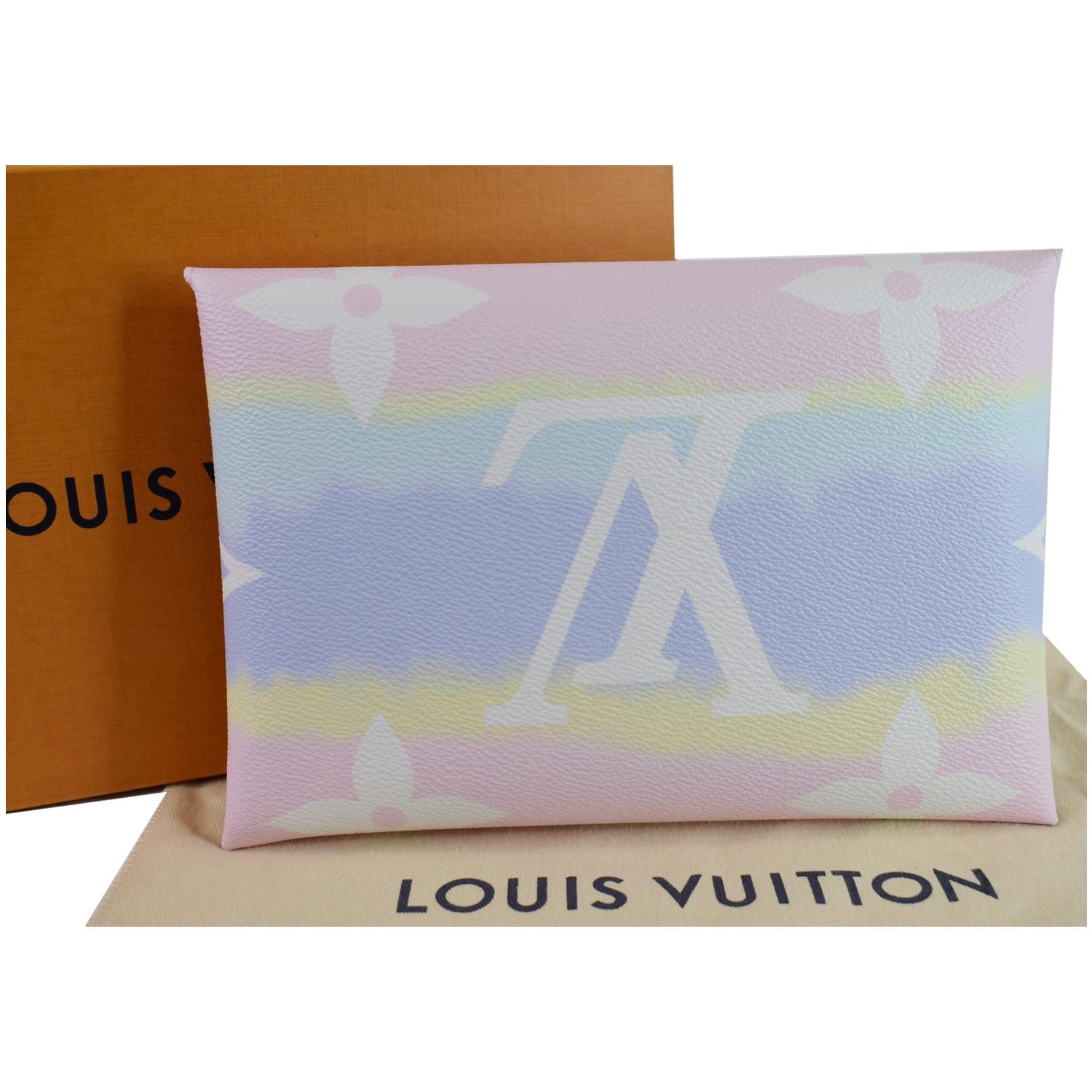 Louis VUITTON - KIRIGAMI clutch bag - Large model Blue Leather ref