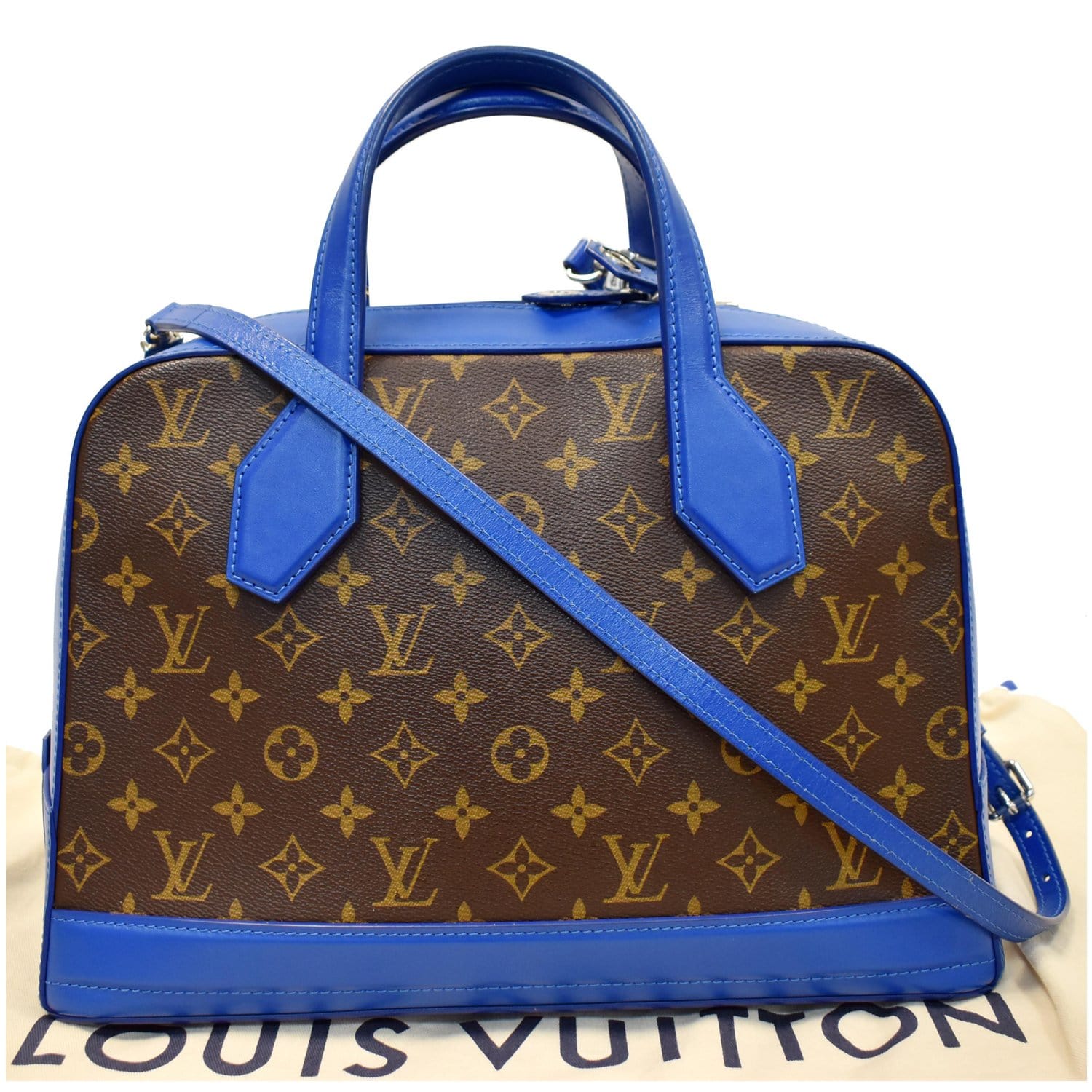 Louis Vuitton Dora MM 2WAY Shoulder Monogram Canvas Brown/Blue
