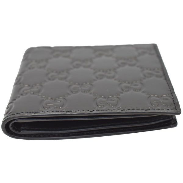 GUCCI GG Signature Leather Bi-Fold Wallet Black 473916