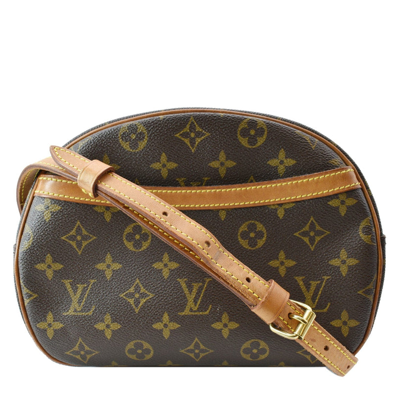 LOUIS VUITTON Blois Crossbody Shoulder Bag Monogram Leather Brown