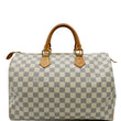 LOUIS VUITTON Speedy 35 Damier Azur Satchel Bag White