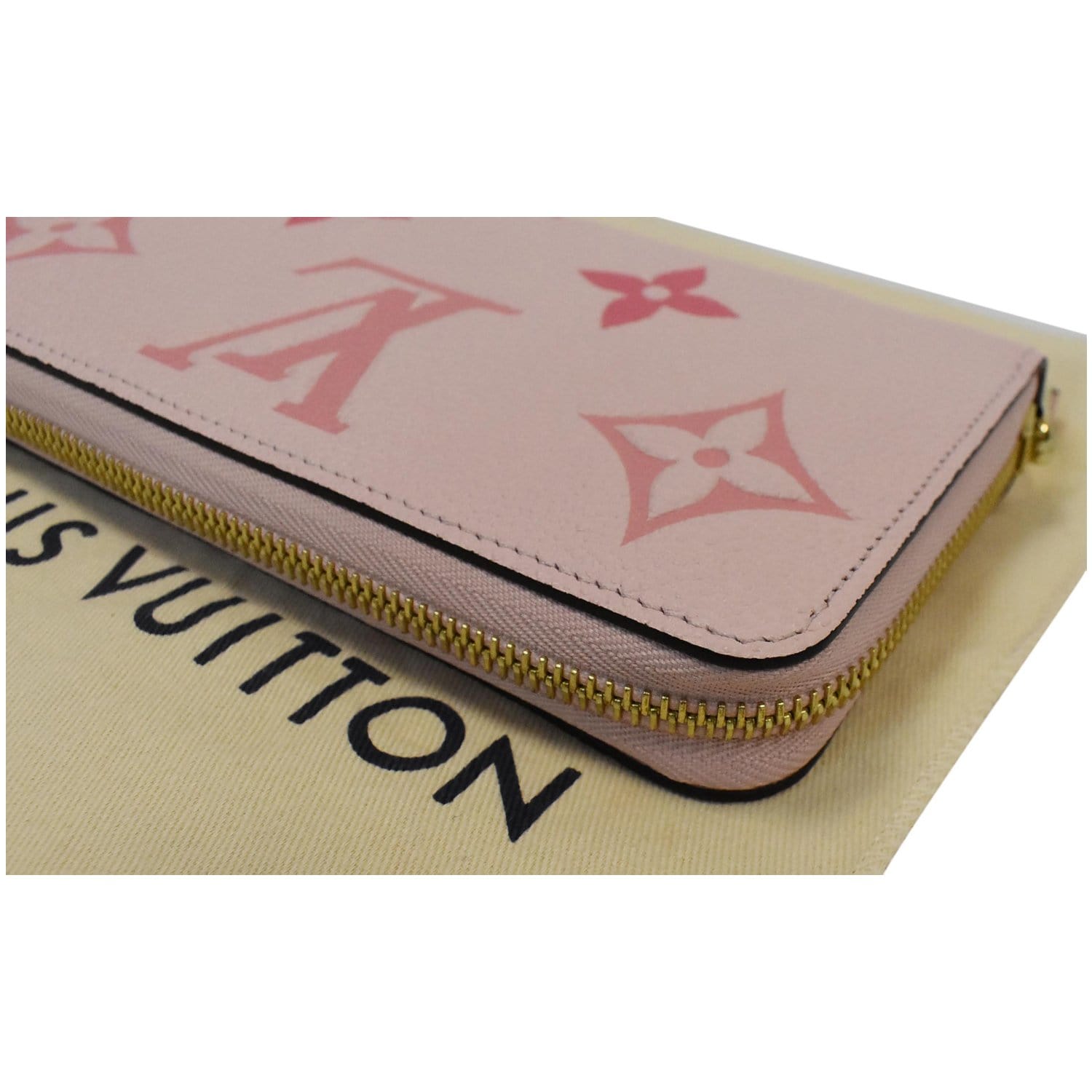 Louis Vuitton Zippy Wallet Bicolor Monogram Empreinte Giant Pink