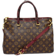 LOUIS VUITTON Pallas Python Monogram Canvas Shoulder Bag Bordeaux - Final Sale