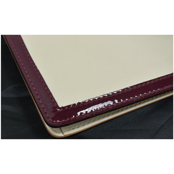 FENDI Tricolor Leather Fendista Envelope Clutch Beige