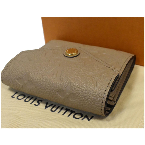 LOUIS VUITTON Monogram Empreinte Zoe Compact Wallet Tourterelle Gray
