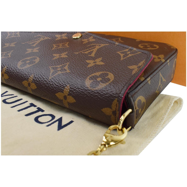 Louis Vuitton Pochette Felicie Monogram Canvas Bag - brown texture