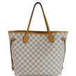 LOUIS VUITTON  Neverfull MM Damier Azur Tote Shoulder Bag White