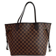 LOUIS VUITTON Neverfull MM Damier Ebene Tote Bag Brown