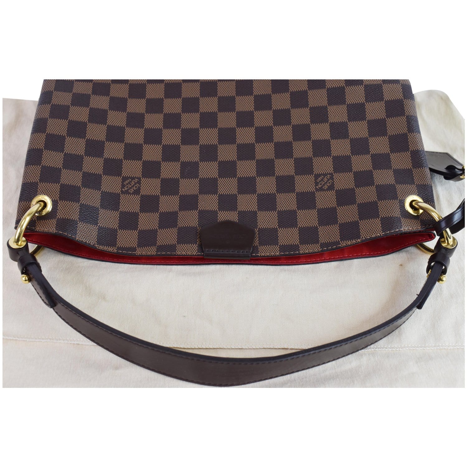Graceful cloth handbag Louis Vuitton Brown in Cloth - 33376388
