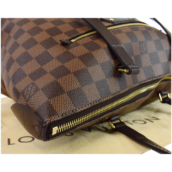 Louis Vuitton Iena PM Damier Ebene Tote Bag Brown - corner focused
