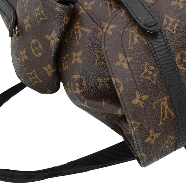 LOUIS VUITTON Christopher Monogram Macassar Canvas Backpack Bag Brown