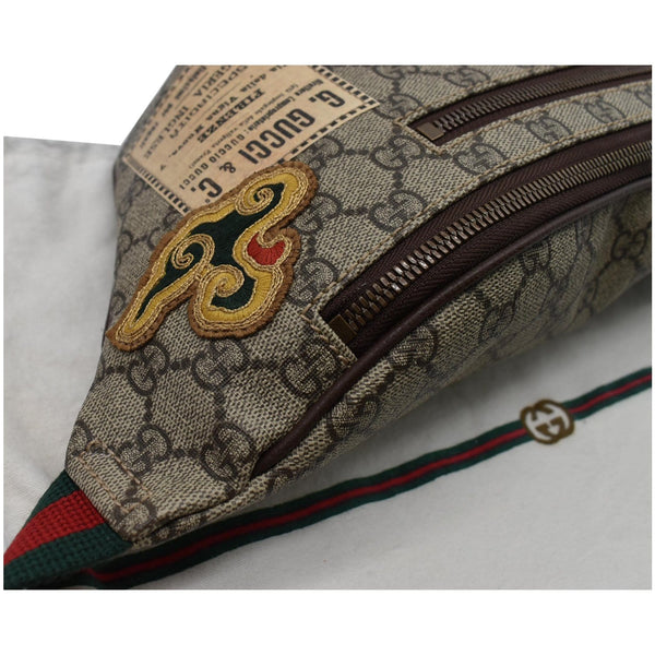 GUCCI Courrier GG Supreme Canvas Belt Waist Bum Bag Beige 529711