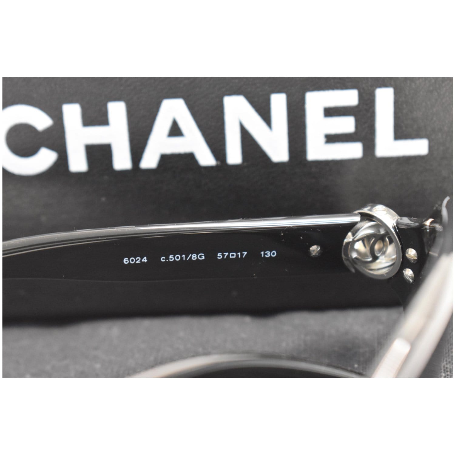 CHANEL 6024 C501/8G Women Sunglasses Black Lens