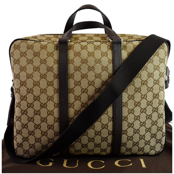 GUCCI GG Supreme Canvas Briefcase Beige 449168