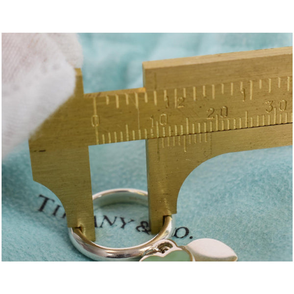 TIFFANY & CO Double Heart Tag Sterling Silver Ring US 4