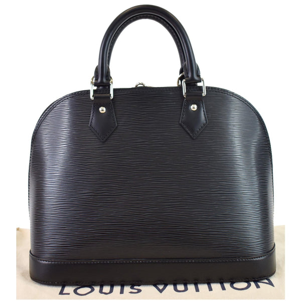 LOUIS VUITTON Alma PM Epi Leather Satchel Bag Black