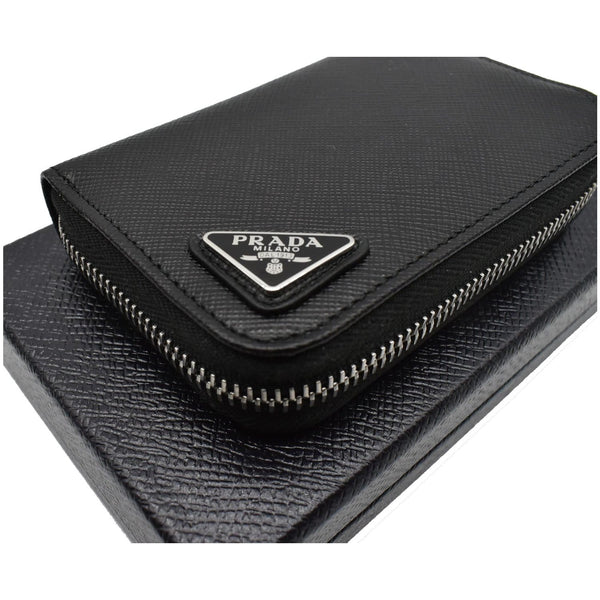 PRADA Saffiano Leather Card Holder Black
