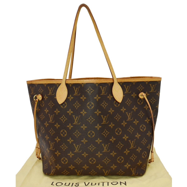 LOUIS VUITTON Neverfull MM Monogram Canvas Tote Bag Brown