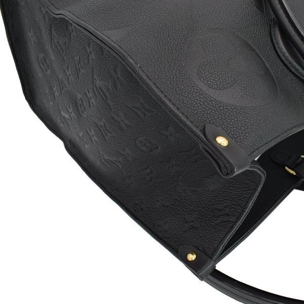 LOUIS VUITTON Onthego GM Monogram Empreinte Leather Tote Bag Black
