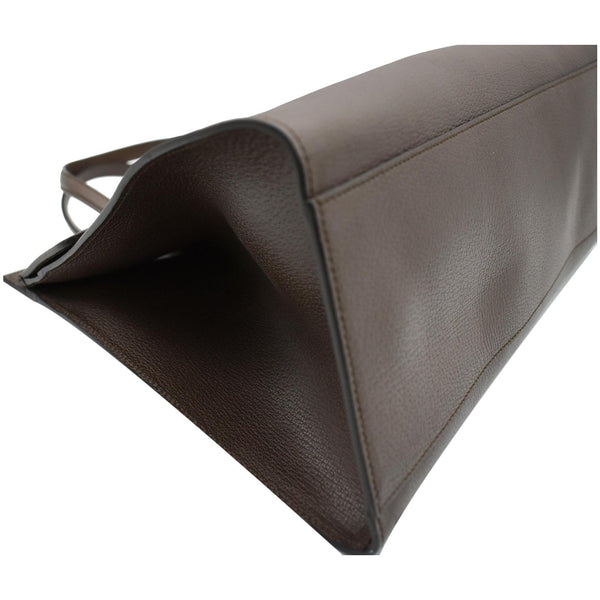 GUCCI Butterfly Linea Totem Leather Large Top Handle Shoulder Bag Brown 500772