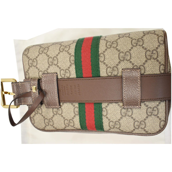 GUCCI Ophidia Small GG Supreme Canvas Web Belt Bag Brown 517076