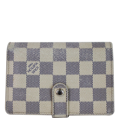 LOUIS VUITTON French Kisslock Damier Auzr Wallet Brown