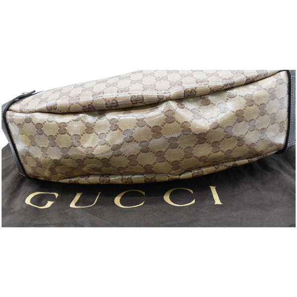 GUCCI Medium Abbey Coated Canvas Shoulder Bag Beige 293578