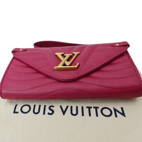 LOUIS VUITTON Love Lock New Wave Long Leather Wallet Pink