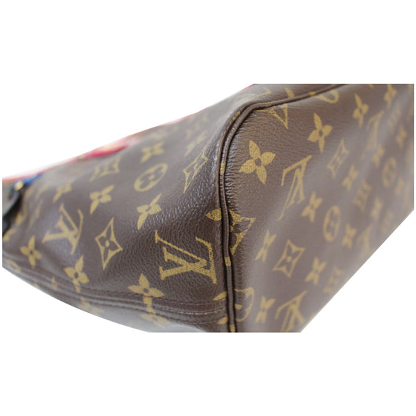 LOUIS VUITTON Neverfull MM Totem Monogram Canvas Tote Shoulder Bag Red