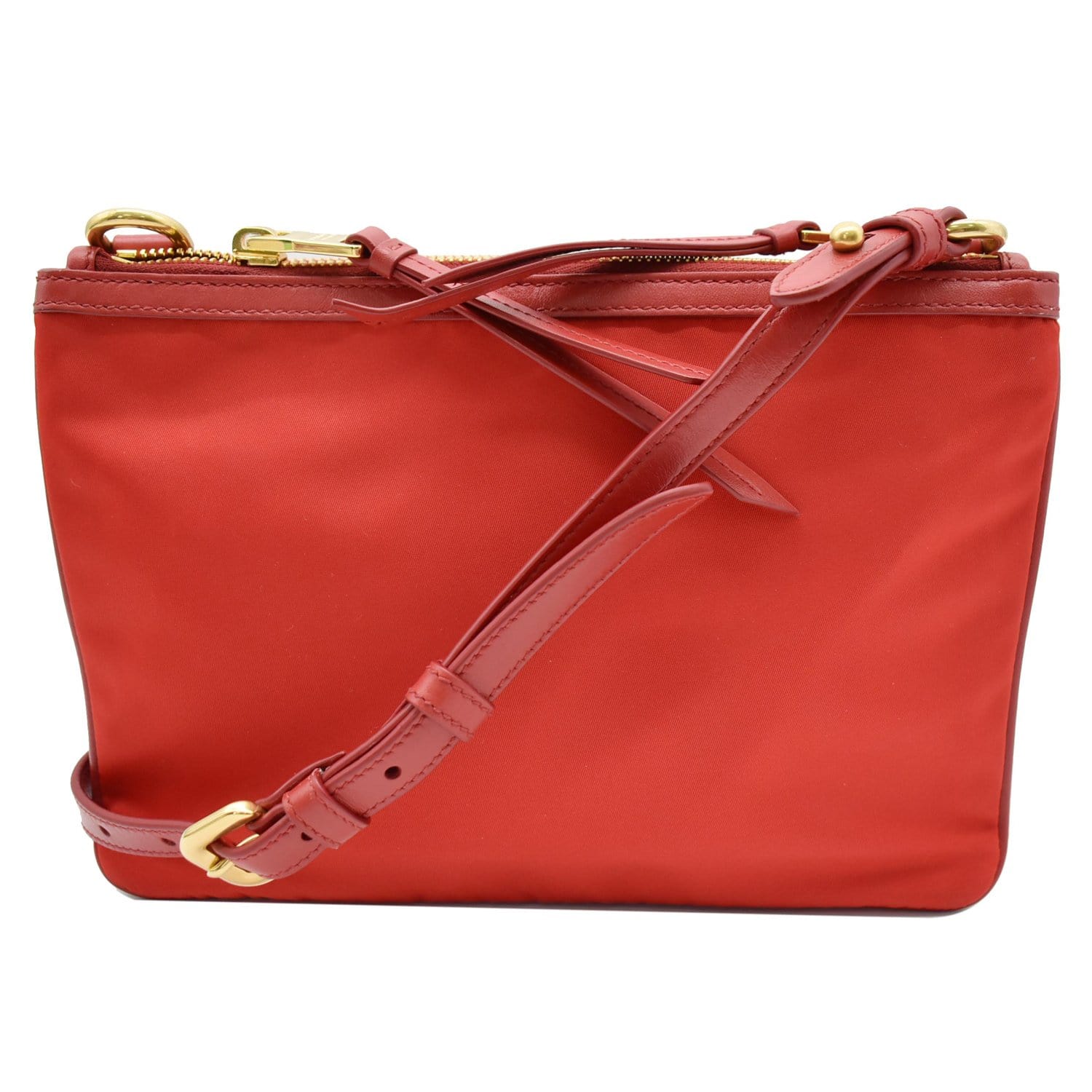 Prada Nylon Crossbody - Large Red Prada Bag With Long Strap