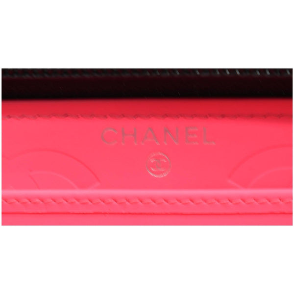 CHANEL Cambon Ligne Quilted Leather Zippy Wallet Black