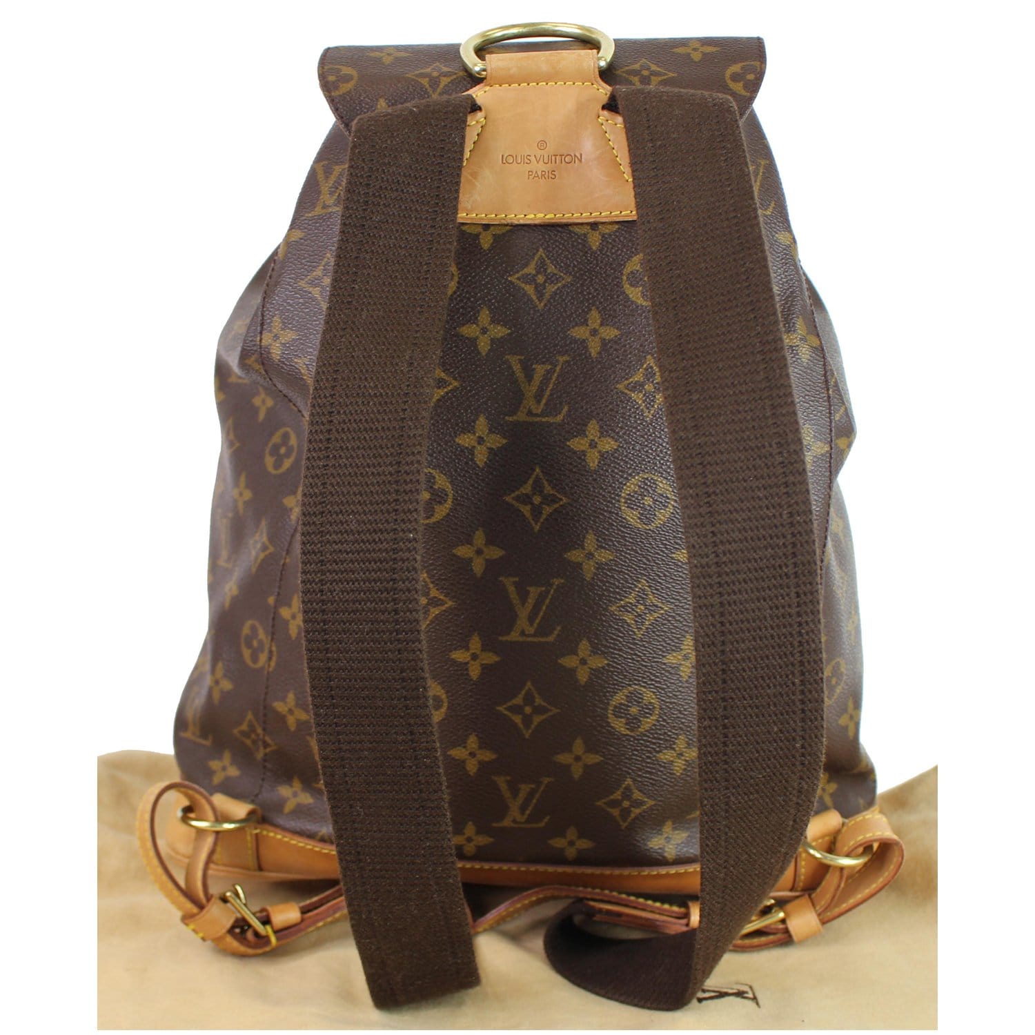Montsouris leather backpack Louis Vuitton Beige in Leather - 36205743