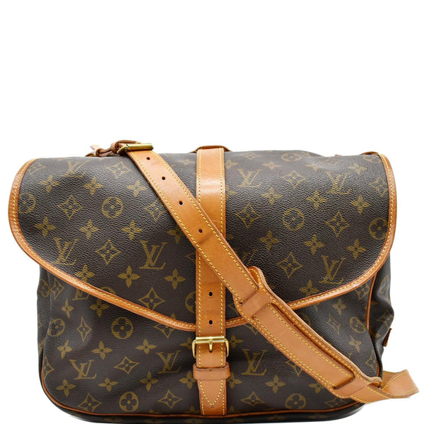 Louis Vuitton Saumur 35 Monogram Canvas Shoulder Bag - front view