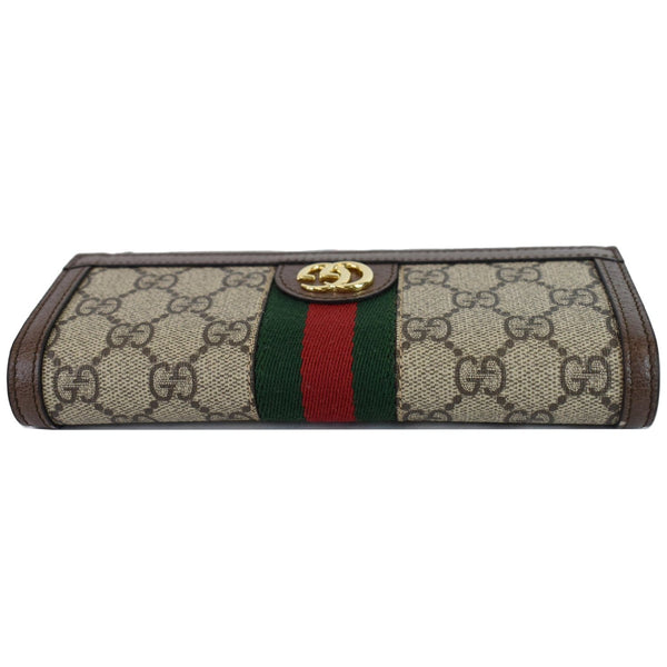 GUCCI Ophidia GG Continental Supreme Canvas Wallet Beige 523153