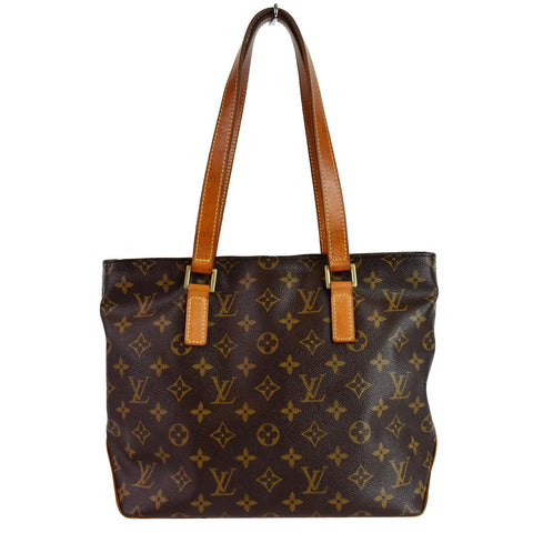 LOUIS VUITTON Cabas Piano Monogram Canvas Shoulder Bag Brown