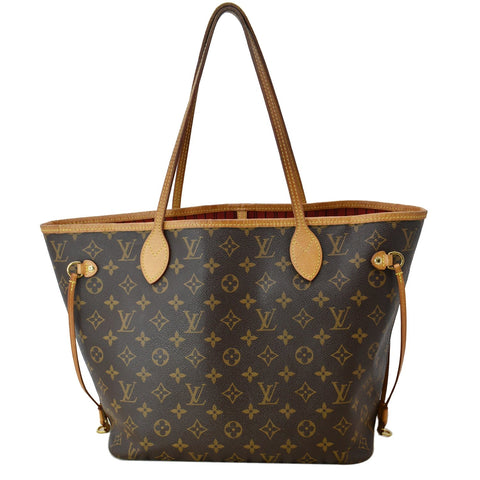 LOUIS VUITTON Neverfull MM Monogram Canvas Shoulder Bag Brown - New Year Deals