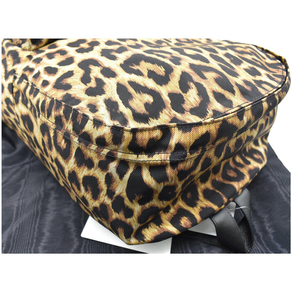 Celine Leopard Medium Print Canvas Backpack Bag - DDH