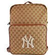 GUCCI Medium NY Yankees GG Canvas Backpack Bag Beige 536724