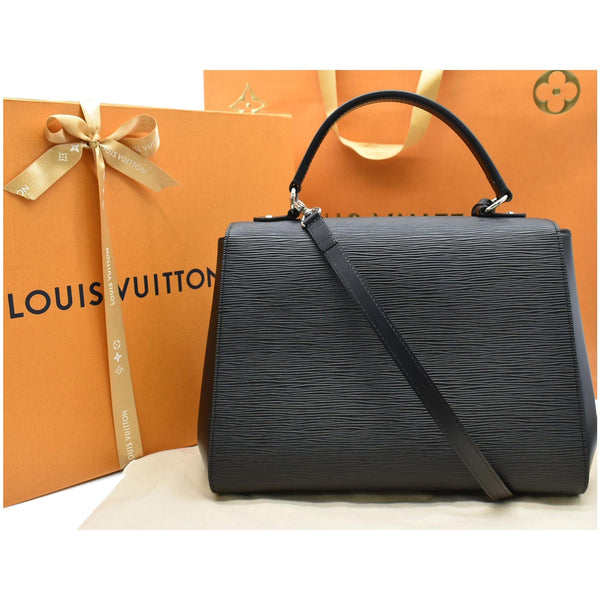 LOUIS VUITTON Cluny MM Epi Leather Shoulder Bag Black