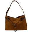 GUCCI Horsebit Suede Leather Shoulder Bag Tan 101975