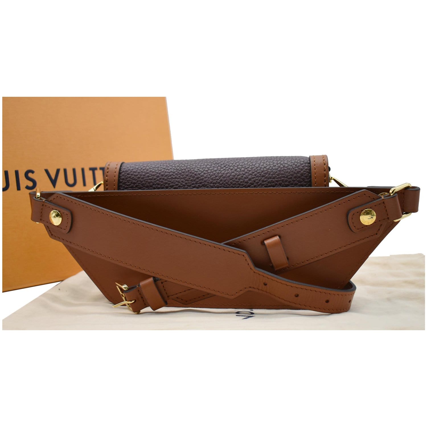 Dauphine belt bag leather handbag Louis Vuitton Brown in Leather