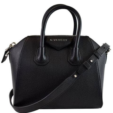 GIVENCHY Antigona Mini Grained Leather Shoulder Bag Black