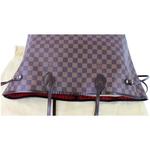 Louis Vuitton Neverfull GM Damier Ebene Satchel Bag - top upper look