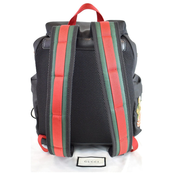 GUCCI Techno Embroidery Fabric Backpack Bag Black 478327