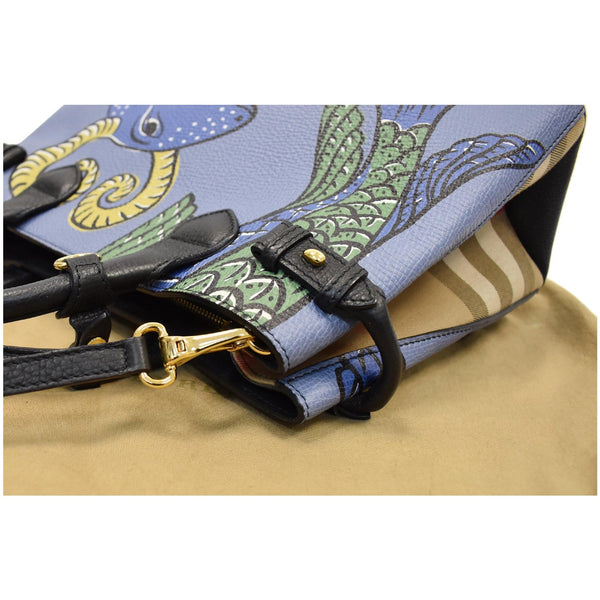 Burberry Small Banner Beasts Print Leather bag - black strap