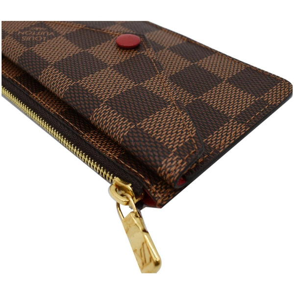 LOUIS VUITTON Damier Ebene Recto Verso Card Holder Brown