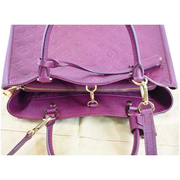 LOUIS VUITTON Montaigne MM Monogram Empreinte Shoulder Bag Raisin