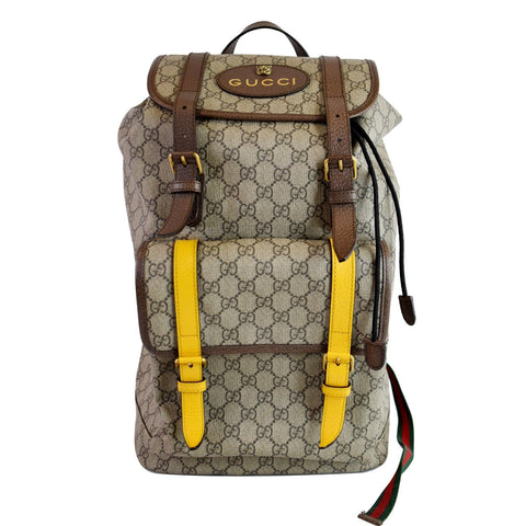 GUCCI Soft GG Supreme Canvas Backpack Bag Beige 473869